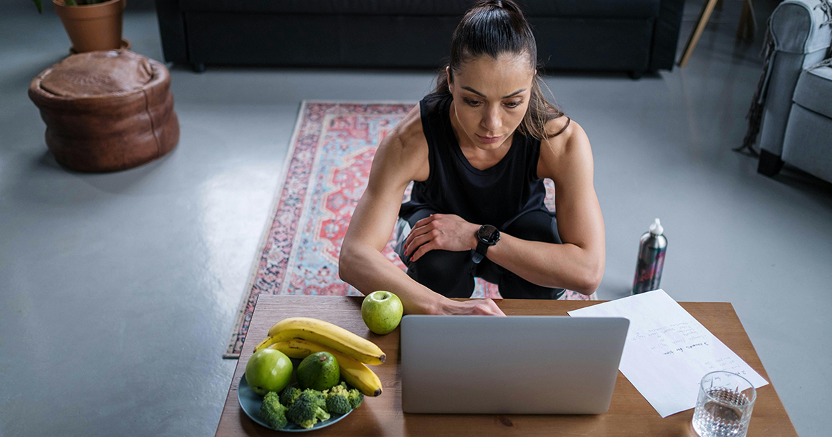 Mujer con objetivos de vida saludables